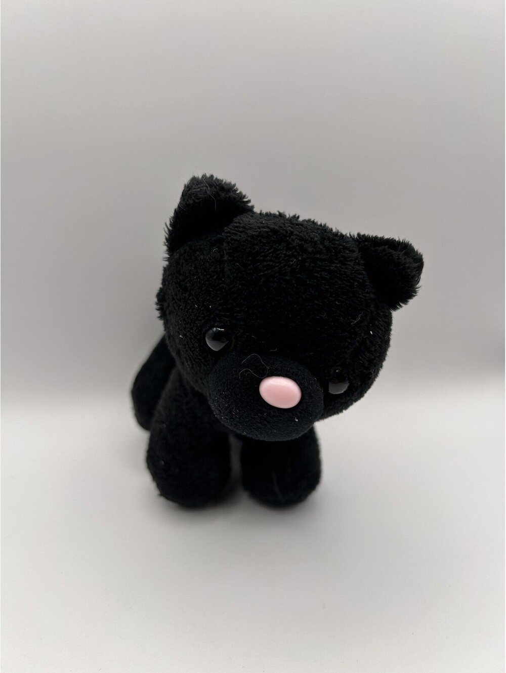 Small Black Fuzzy Kitten Plush